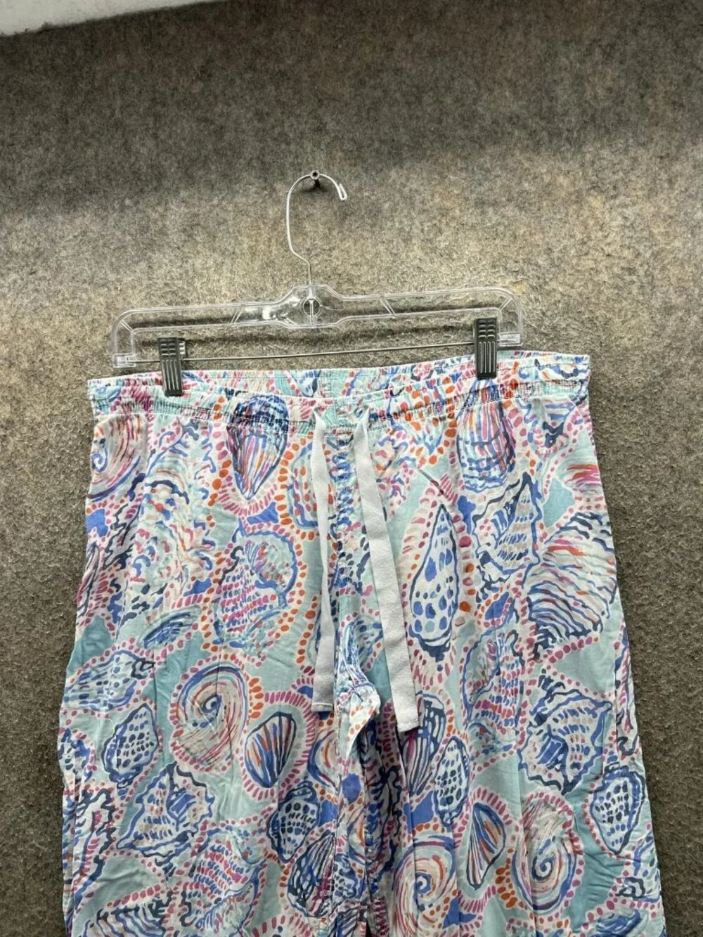 Lilly Pulitzer Pants Women Large Multicolor Paisley Twill Capri Crop Lightweight